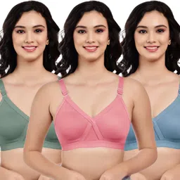 houseofcommon Pack of 3 Women Full Coverage Non Padded Bra-picture-10