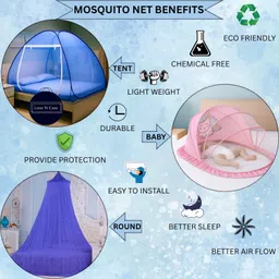 love n care Foldable Portable Anti Mosquito Net for Bed Camping Travel Home Outdoor Polyester Adults Mosquito Net image 5