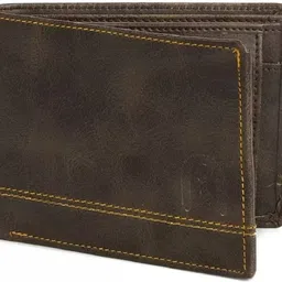 indiamigo Men Casual, Formal, Trendy Brown Artificial Leather Wallet-picture-22
