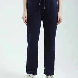 monte carlo Women Solid Dark Blue Track Pants-picture-34