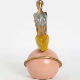 casacraft from pepperfry Multicolor Polyresin Lady Yoga Figurine Backbend image 2