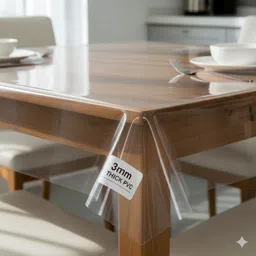 ayudev home furnishing PVC 4 Seater Solid Table Cover image 3