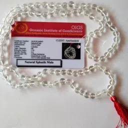 apnisanskriti phatik Jaap Mala For Pooja (108+1 Beads ) For Men and Women Crystal Crystal Chain-picture-26