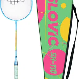 slovic Badminton Racquet | White| Aluminium Red Strung Badminton Racquet-picture-12