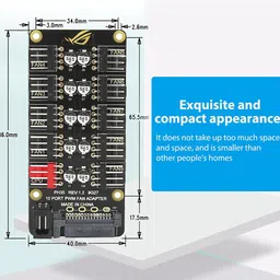 Verilux PC PWM Fan Hub CPU Cooling HUB 10 Port 12V 4 Pin Fan PWM Splitter Splitter GDDR5 256 MB AMD/ATI Chipset 128 bit 612 MHz Graphics Card image 2