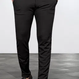 metronaut Regular Fit Men Black Polyester Trousers image 2
