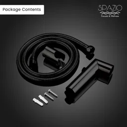 spazio SmartBuy ABS Health Faucet With SS-304 Grade 1 Meter Flexible Black Tube Faucet Set image 5