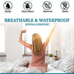 tag24 King Size Elastic Strap Polyster Waterproof, Breathable, Stretchable Mattress Cover image 5