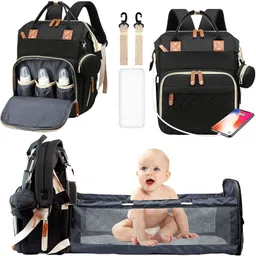 homecloud Diaper Backpack Foldable Mummy Bag bagpack with Bassinet, Travel, Foldable 900D, Baby Diaper Bag-picture-38