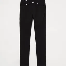 H&M Men Black Solid Skinny Jeans image 3