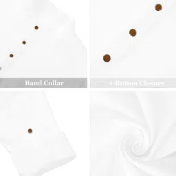 knowted Men Solid Cotton Blend A-line Kurta image 5