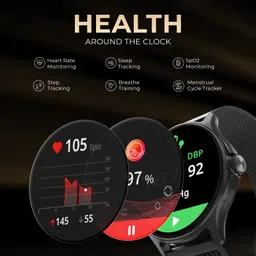 beatXP Sima 1.38'' HD Display BT Calling with Metal Magentic Chain & Health Tracking Smartwatch image 3