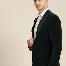 invictus Men Solid Tuxedo Style Party Blazer image 3