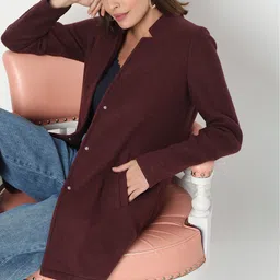 vero moda Polyester Solid Coat For Women image 5