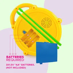 kobbet Musical Toys for Kids 3D Flash Drums with Lights & Musical Good Quality Plastic image 3