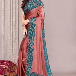 mirchi fashion Printed, Floral Print Daily Wear Chiffon, Georgette Saree image 2