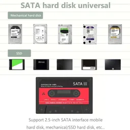 Etzin 2.5'' External Hard Drive Enclosure USB 3.0 to SATA III Tool-Free Clear Hard 2.5 inch external hard drive case image 4