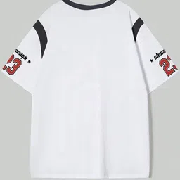 eriko Men Graphic Print, Sporty Round Neck Polyester White T-Shirt image 2