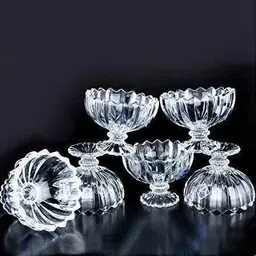 sitaram creation Glass Serving Bowl Dessert Bowls, Ice Cream Cup, Pudding & Custard Salad Serving Bowl, 150 ml, Set of 6-picture-10