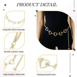 syga Women Gold Metal Belt image 3