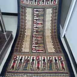 praaj Pure Silk Graphic Print Red Women Dupatta image 2