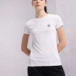 hrx by hrithik roshan Women Solid Round Neck Polyester White T-Shirt-picture-26