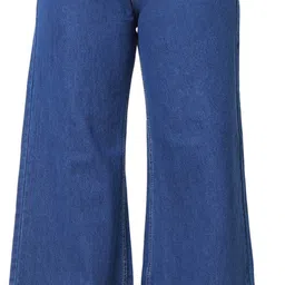 3butterflies Women Flared High Rise Blue Jeans-picture-10