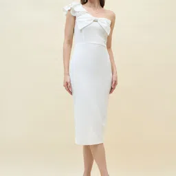 aayu Women Bodycon White Below Knee Dress-picture-22