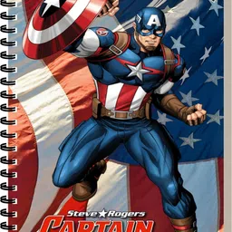 Steve Rogers Captain America Spiral Notebook, Diary For Kids,Boys A5 Diary Ruled 160 Pages-image-60