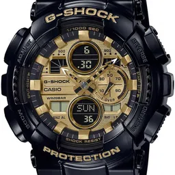 casio G-SHOCK Black-Gold Dial Resin Strap Analog-Digital Watch - For Men G1021 (GA-140GB-1A1DR) image 2