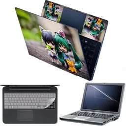 Anweshas 4 in 1 Combo Pack with Laptop Skin Sticker Decal, Palmrest Skin, Screen Protector, Key Guard for 15.6 Inch Laptop - Girl Toy Combo Set-picture-16