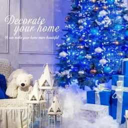 mprow 40 LEDs 11 m Blue Steady Bulb Rice Lights image 4