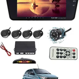 msnp 7Inch Bt Full HD Rearview Monitor Screen With Black Sensor & Camera For Car 169 Black LED-picture-16