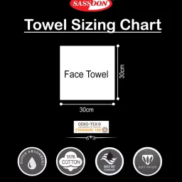 sassoon fab Purple Cotton Solid 450 GSM Face Towel (Set of 6) image 2