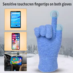 loom legacy Solid, Self Design Winter Women Gloves image 3