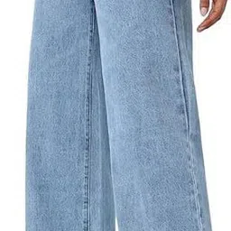veltick Women Straight Fit High Rise Blue Jeans image 3