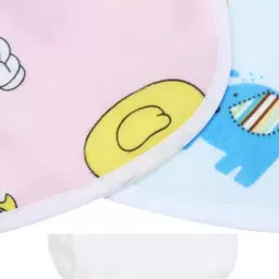 nepee 5pcs/set Pure Cotton 360 Round neck Baby Bibs Random colour 0-3 years kids ( multicolour ) image 4