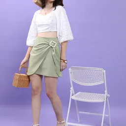 tokyo talkies Casual Regular Sleeves Solid Women White Top image 3