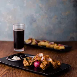 smilerry Black Melamine Rectangle Slate Platter, Serving Food and Starters Platter_New Tray image 2