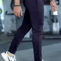 vbok Pack of 3 Men Solid Black, Blue, Grey Track Pants image 3