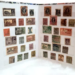 Stamp Album + 1837-1947 British India 100 Different Old Antique Rare Stamps Set Stamp Album-image-5