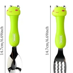 cherrybox Kids Travel Spoon & Fork Set Children Portable Tableware Toddler Stainless Steel Cutlery Set image 3