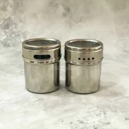 jiscovery Silver Stainless Steel 12 Compartments Spice Box with 2 Spoons image 5