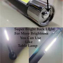 shoptric 1 km long range laser led+ table lamp 2in1 rechargeable aluminum reflector torch Torch image 3