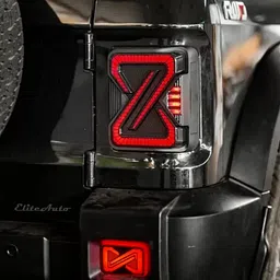 eliteauto Rear Bumper Led X Reflector/DRL For Mahindra Thar with Matrix Running Indicator Car Reflector Light image 5