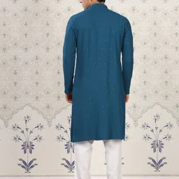 house of pataudi Men Embroidered Viscose Rayon Ethnic Dress image 3