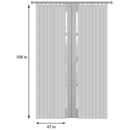 Pink Abstract Polyester 9 Ft Semisheer Eyelet Door Curtains (Set of 2) by ROSARAHOME image 3