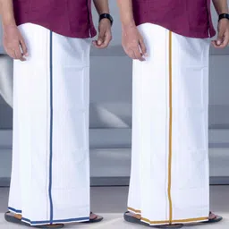 TUNI MANI Luxury Cotton Striped Men Dhoti-image-33