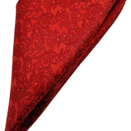 VOICI Paisley Design Red color pocket square and Cravat image 2