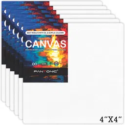 pantonic 4 X 4 Artist's CANVAS BOARD TRIPLE LAYER PRIMED Cotton Medium Grain Board Canvas, Primed Canvas Board (Set of 6)-picture-12